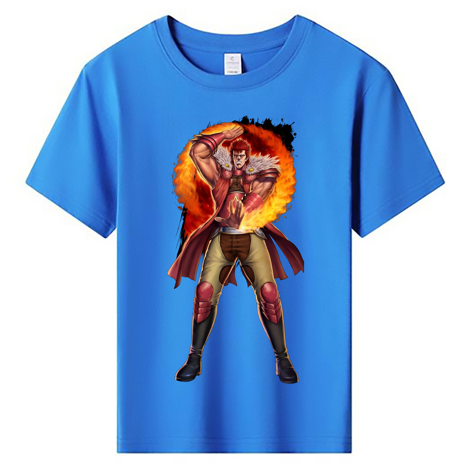 （画像用） 北斗の拳 Fist of the North Star 綿100％キッズTシャツ（フロントプリント）